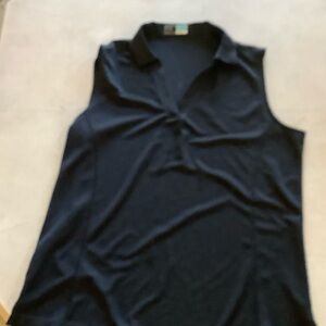PGA Tour Women's Navy Sleeveless Blouse